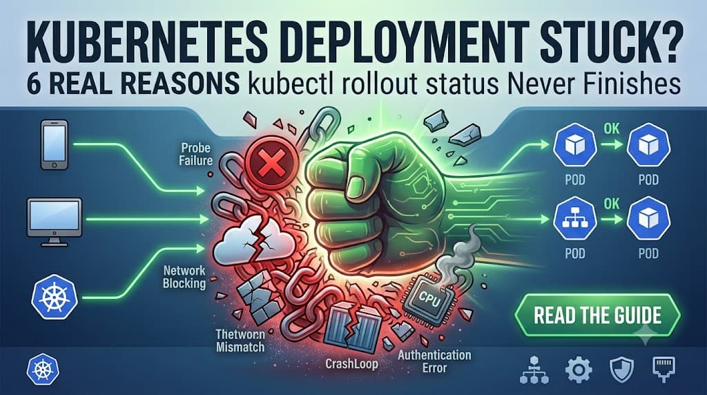 Kubernetes Deployment Stuck? 6 Real Reasons kubectl rollout status Never Finishes